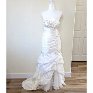 WTOO Brides Watters Wedding Gown Ivory Mermaid style Dress size 8 Sweetheart